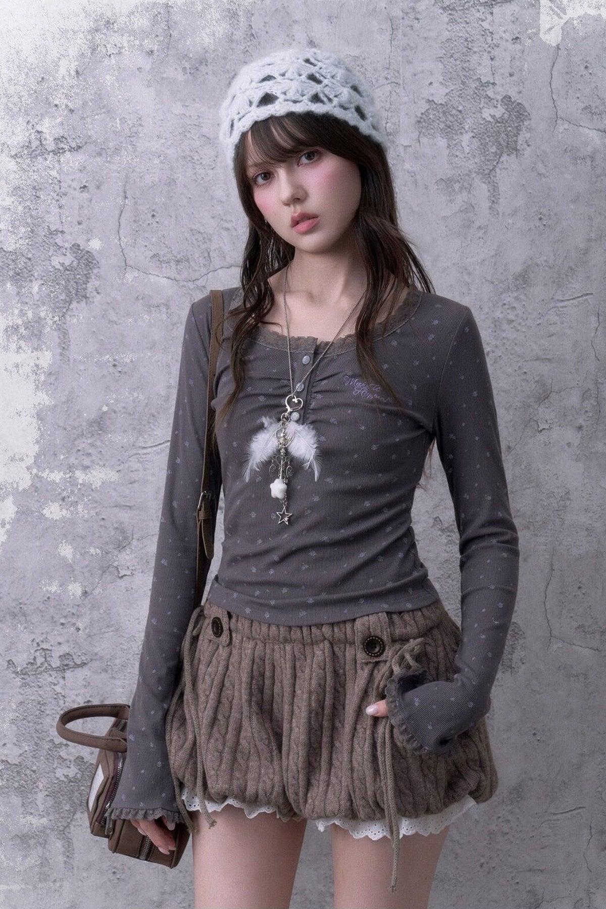 Soft Twist-Knit Lantern Shorts