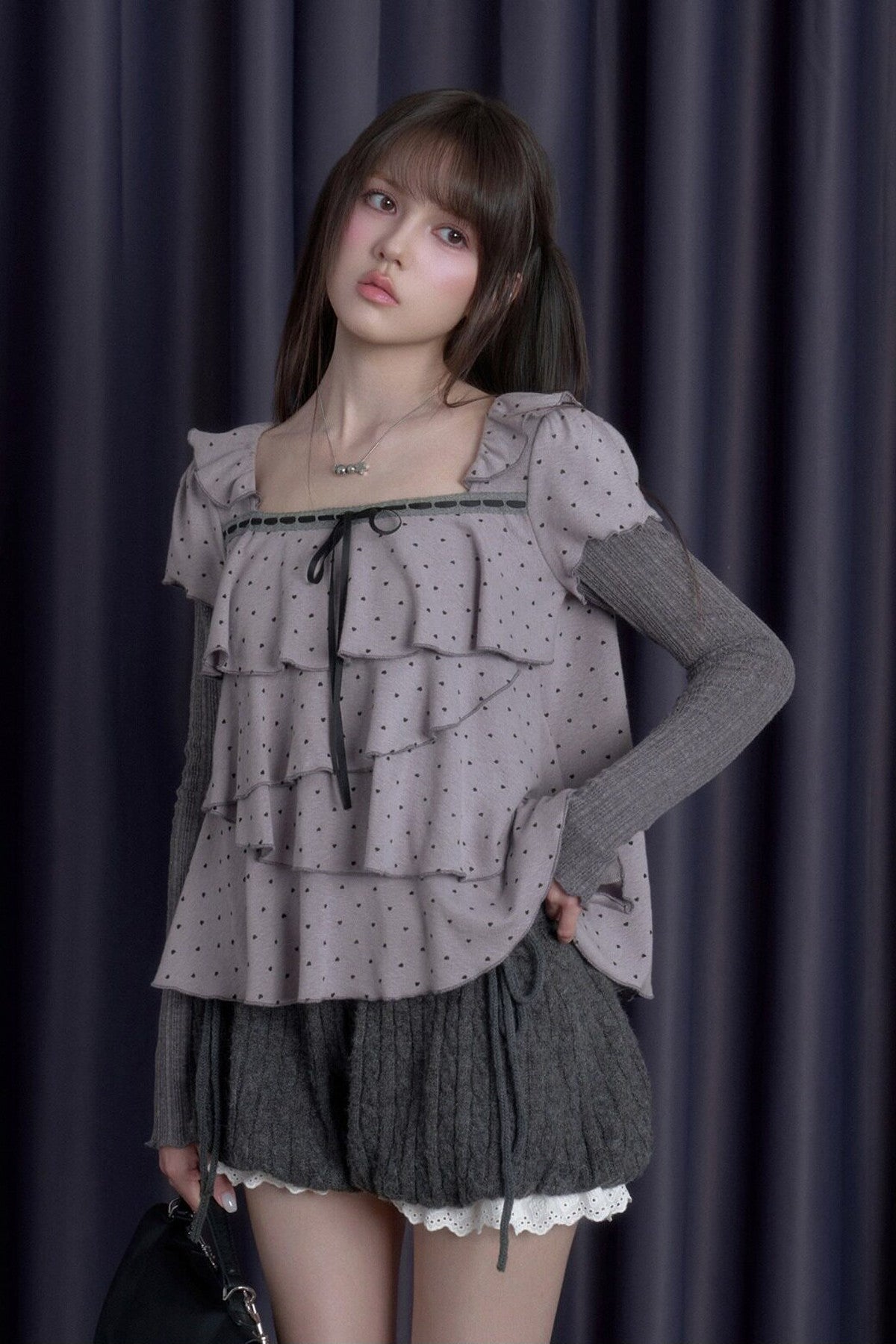 Soft Twist-Knit Lantern Shorts