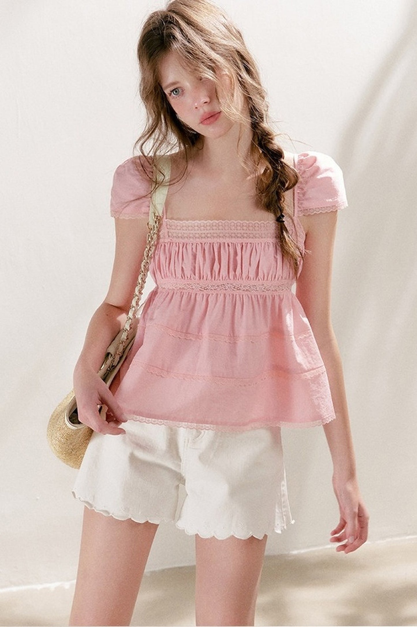 Smooth Acetate Lace Blouse
