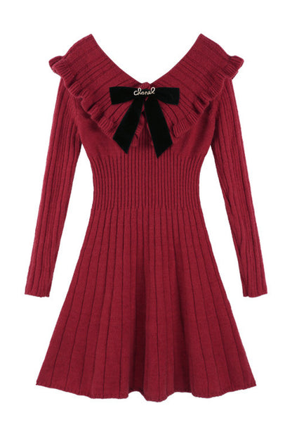 Completo rosa con top e gonna e abito rosso con scollo a V