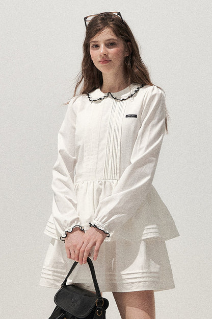 Tuck Pleated Cake Dress