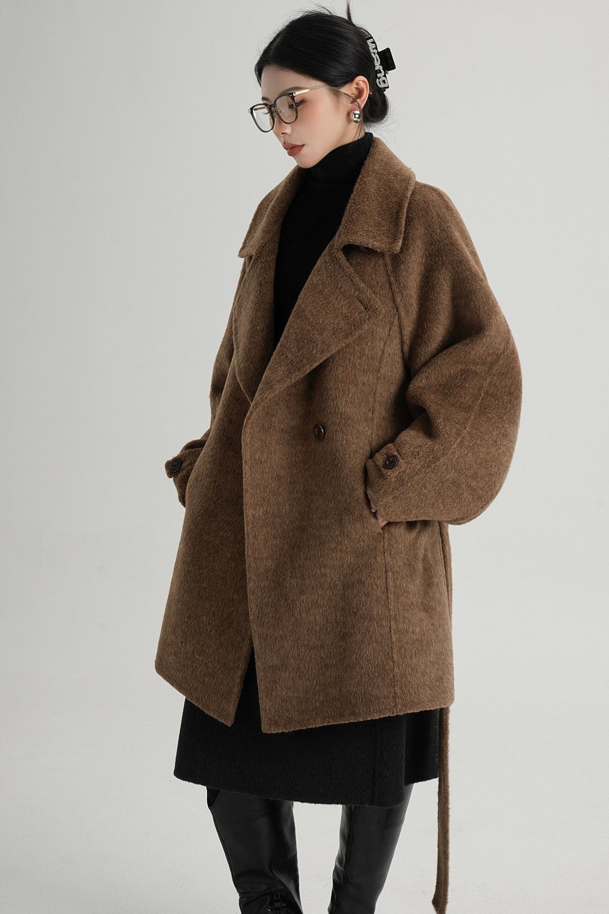Mid-Length Double-Sided Wool Coat