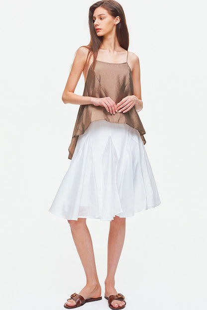 Asymmetrical Satin Camisole Top