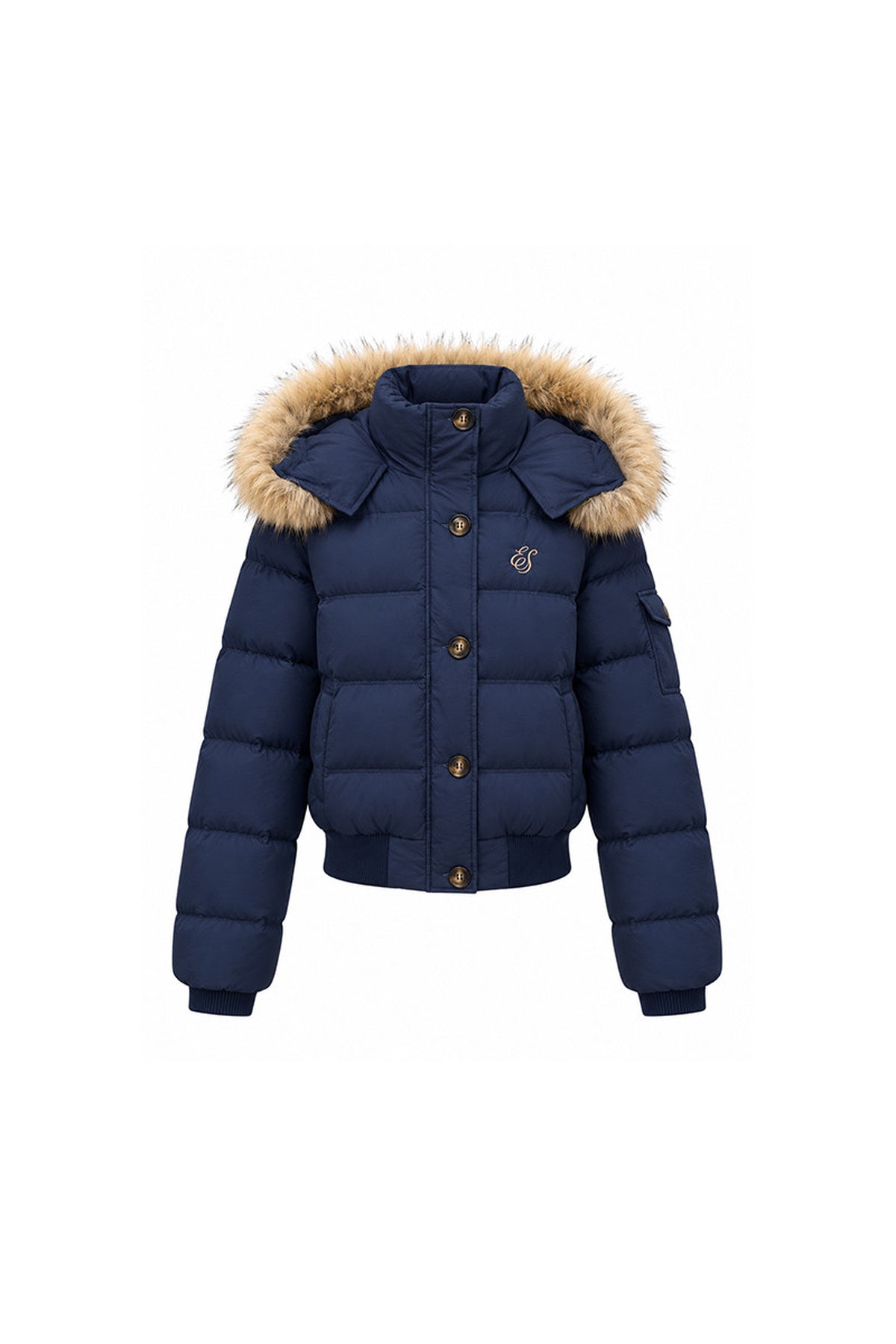 Fur Collar Down Jacket and Pants Set-Up
