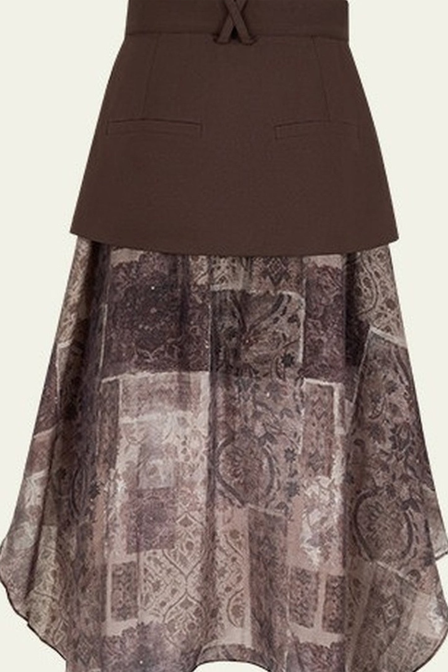 Tencel Detachable Panel A-Line Skirt