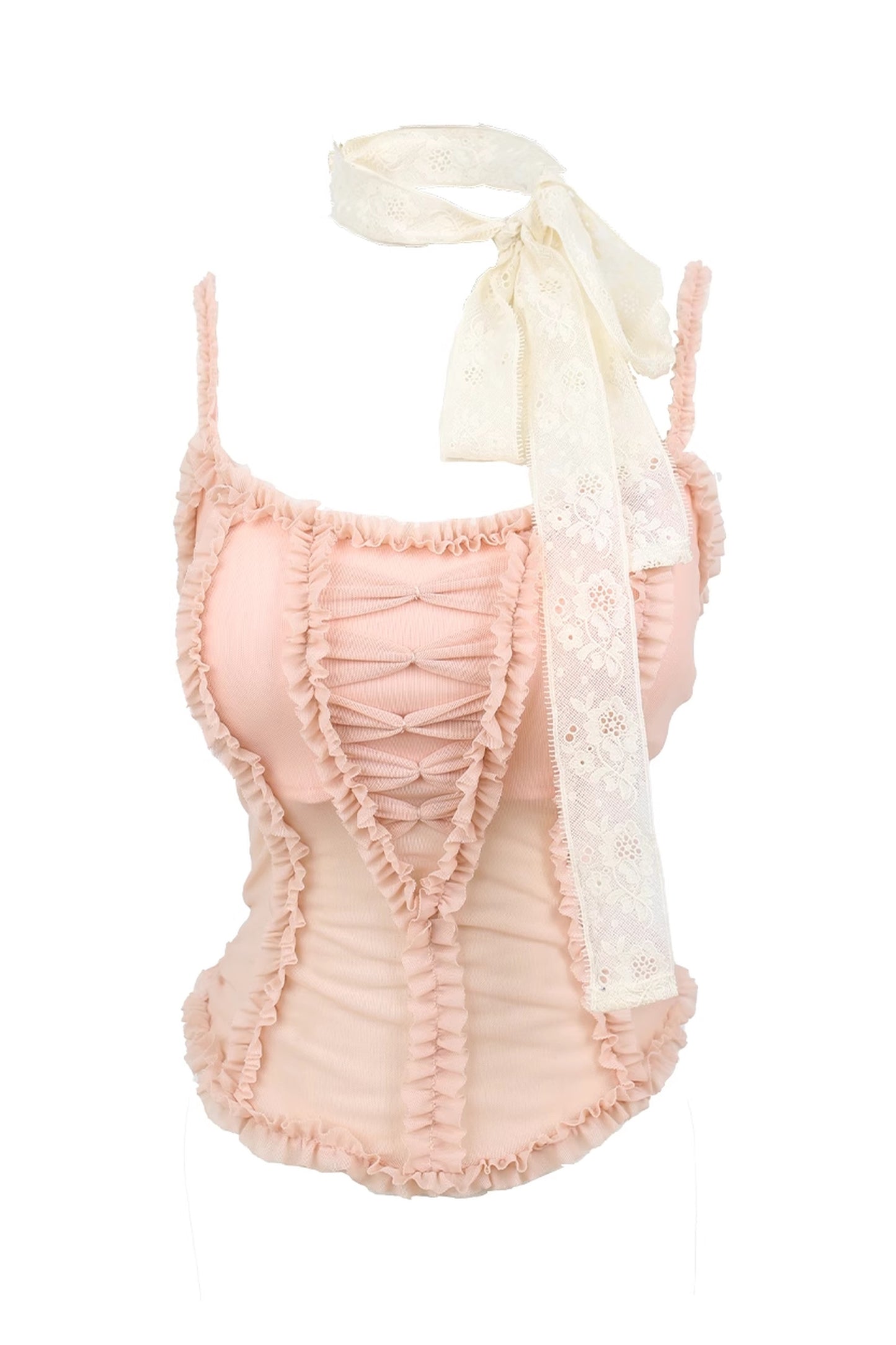 Nutcracker Pink Camisole and Mesh Skirt Set-Up