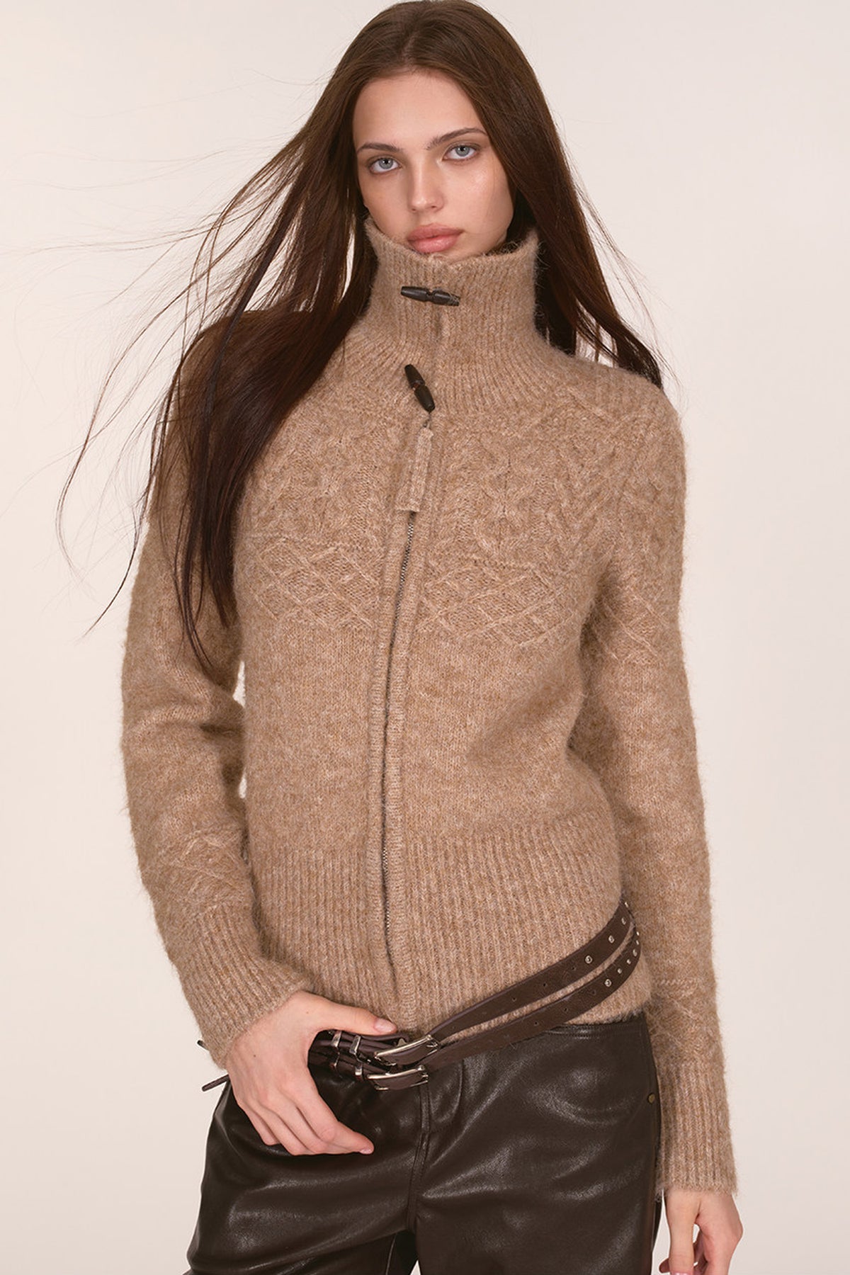 Wool Blend Toggle Cardigan