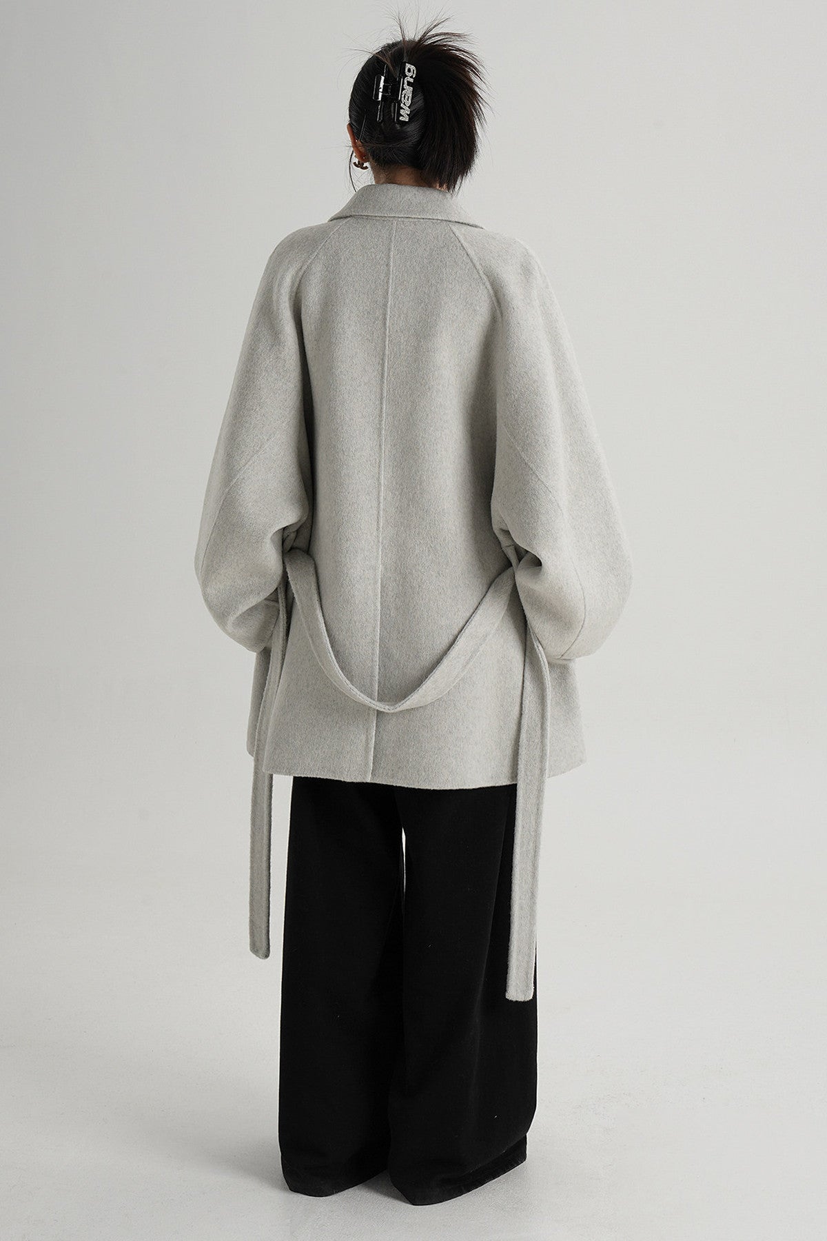 Mid-Length Armor Collar Wool Coat