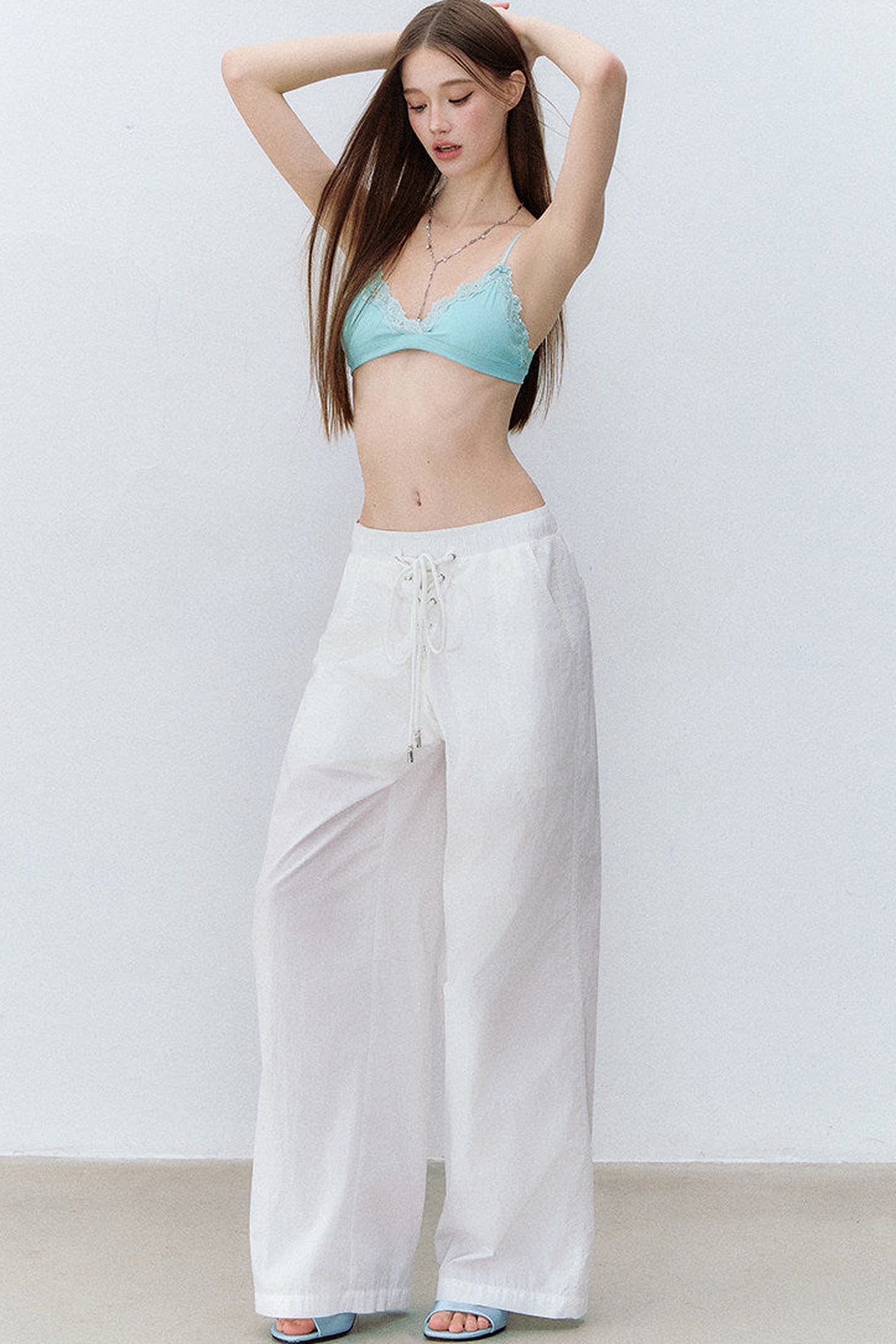 Drawstring Straight-Leg Pants