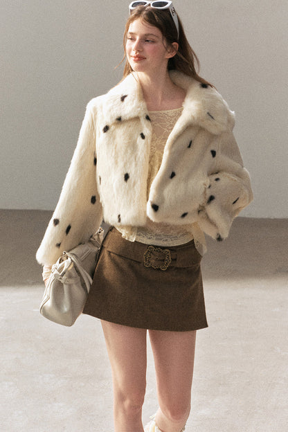 Spotted Rabbit Fur Jacket