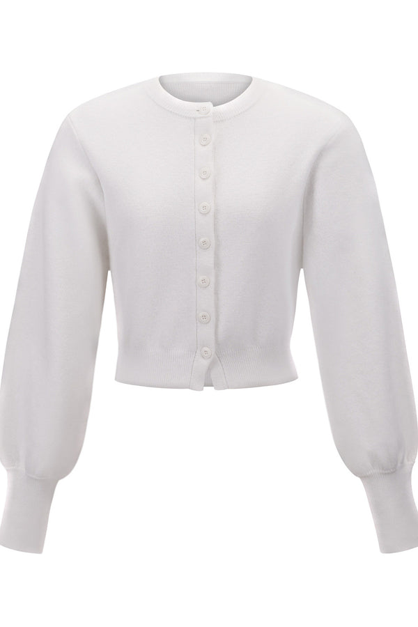 Pure Wool Round Neck Cardigan