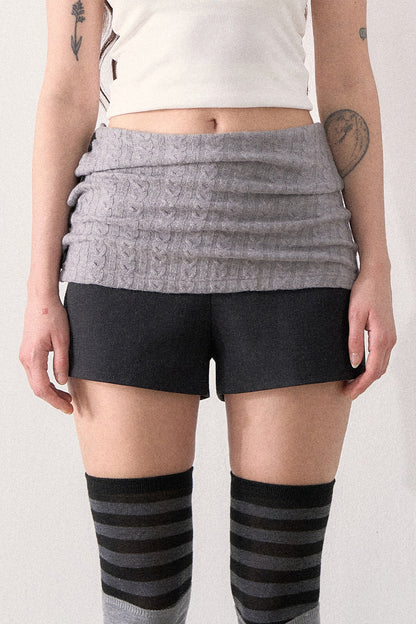 Double-Breasted Blazer and Cuffed Shorts Set