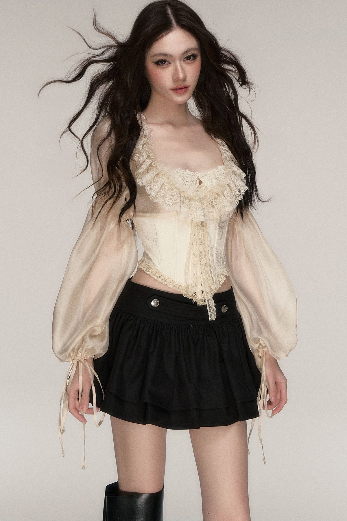 French Napoleon Style Short Jacket and Skirt Set-Up
