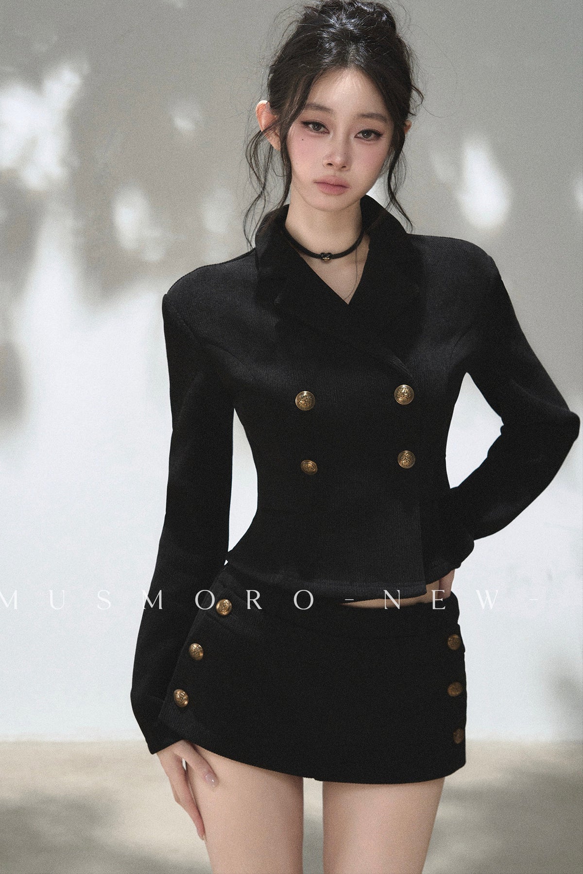 Corduroy Jacket and Skirt Set