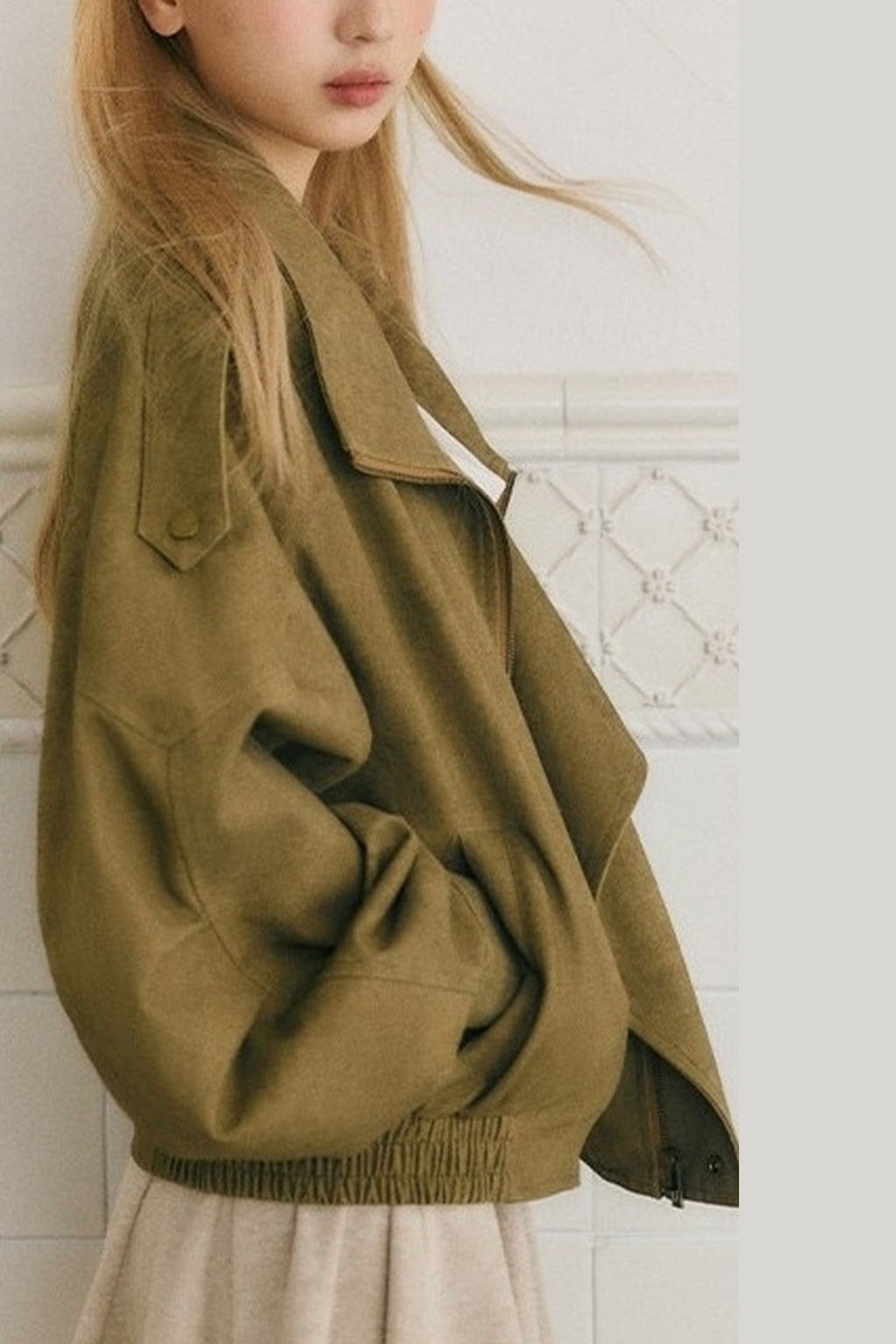Distressed Loose Workwear Jacket