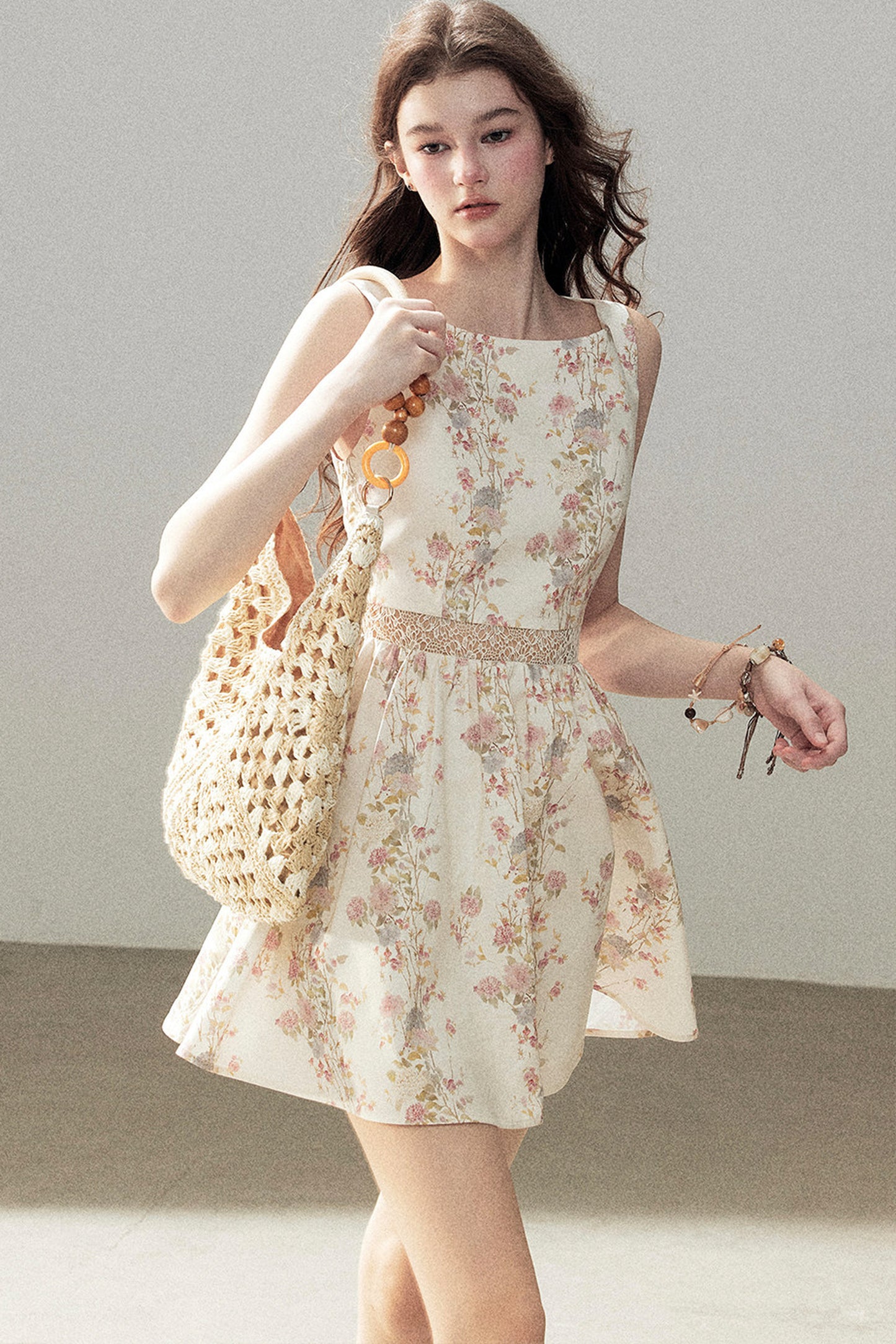 Sleeveless Floral Dress