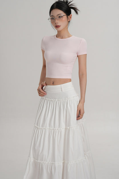 Elegant High-Waisted Crop Top