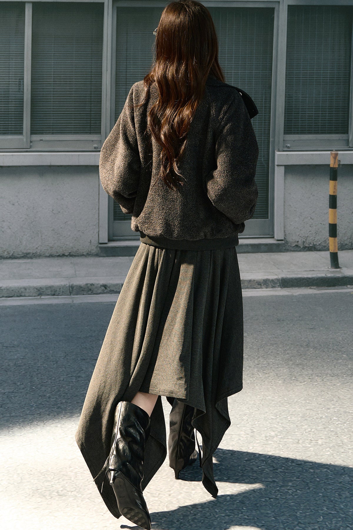 Loose Double-Breasted Woolen Jacket