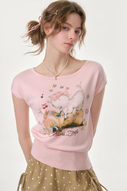 Sweet Pink Knit Top