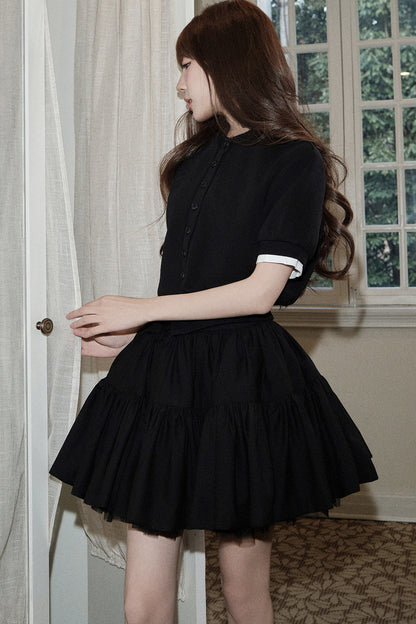 Ballet Style Double-Layer Mesh A-Line Cake Skirt