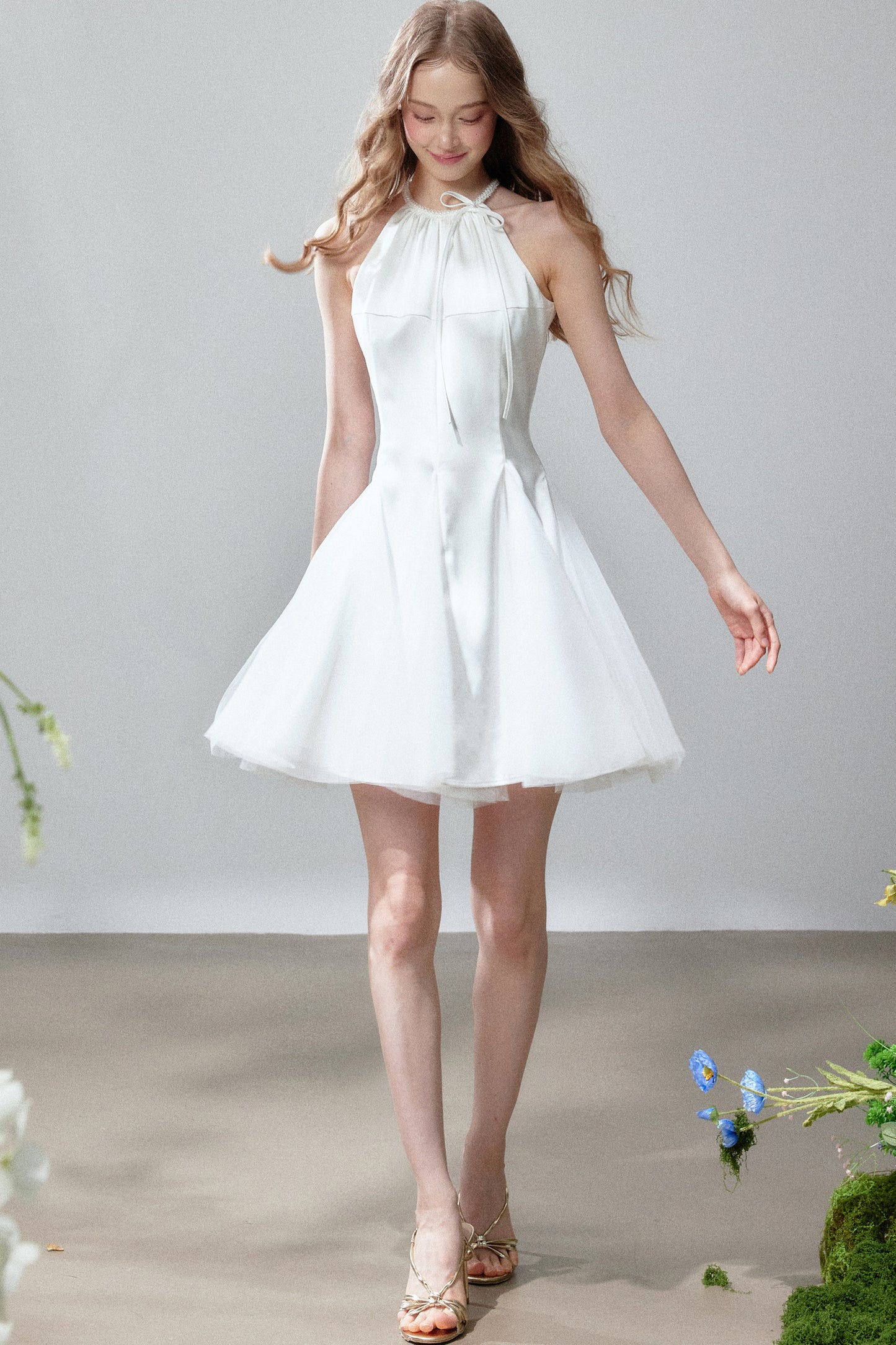 Moonlight Waltz Satin Dress