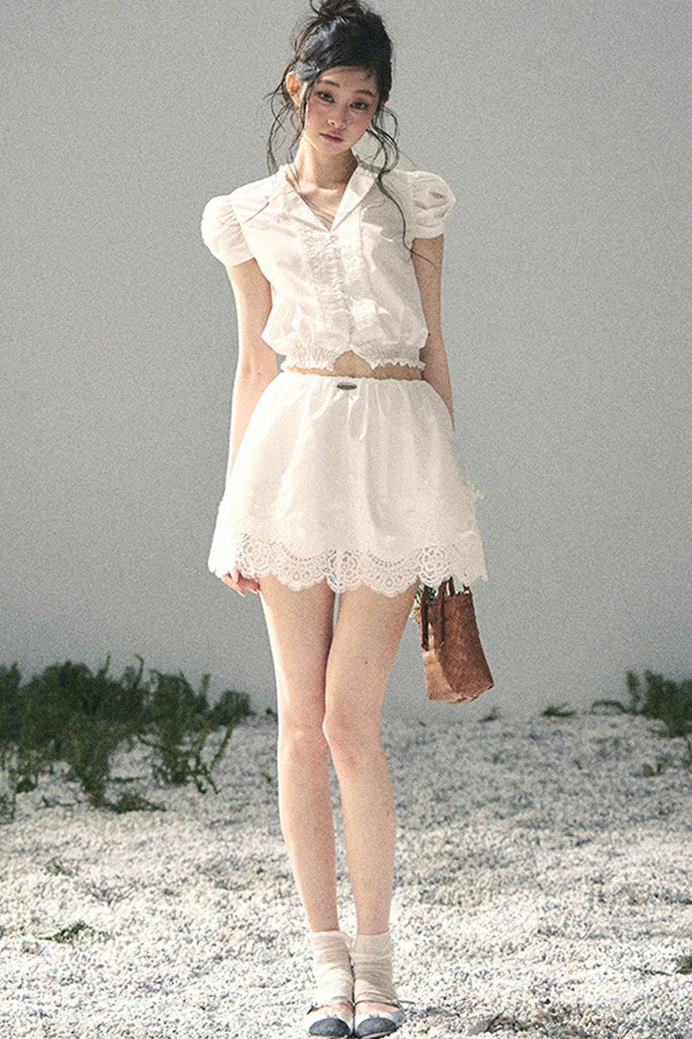 Rose Lace Reversible Two-Piece Set-Up