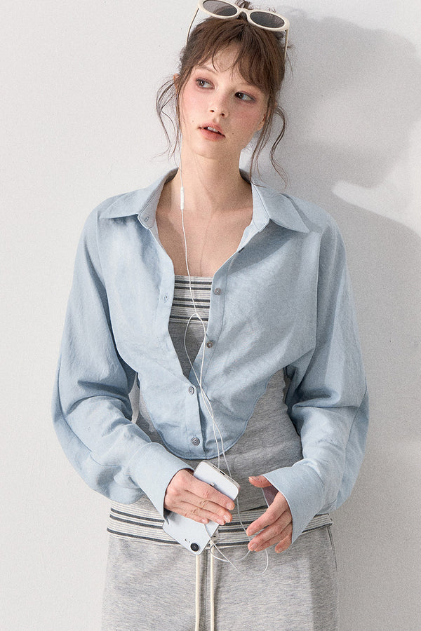 Relaxed Knit Wide Leg Pants and Shirt Set