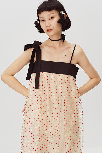 Fragmented Bowknot Strap Dress
