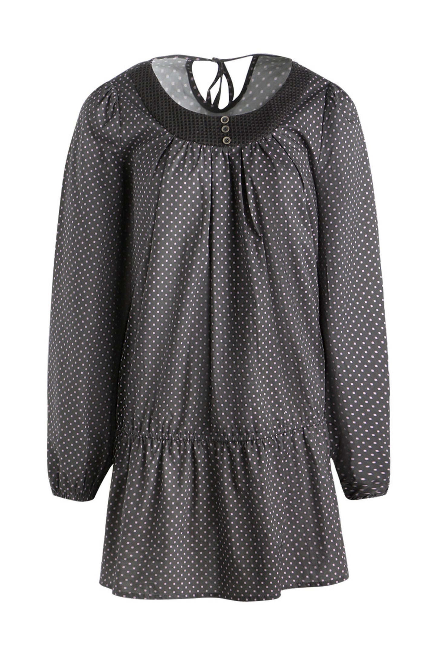Retro Star Long-Sleeved Shirt Dress
