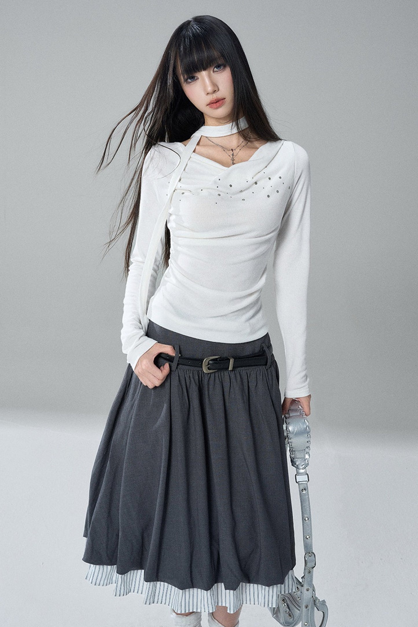 White Long Sleeve Top