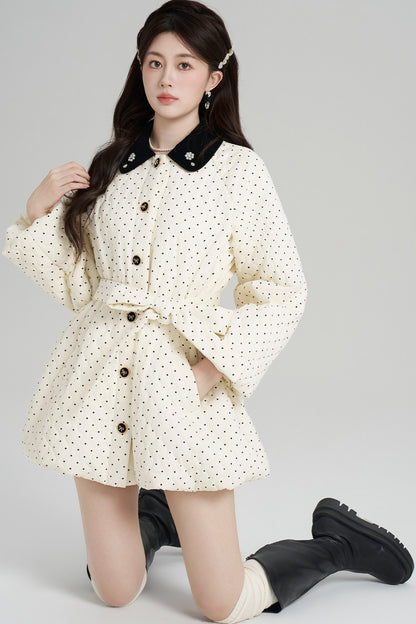 Polka Dot Cotton Coat