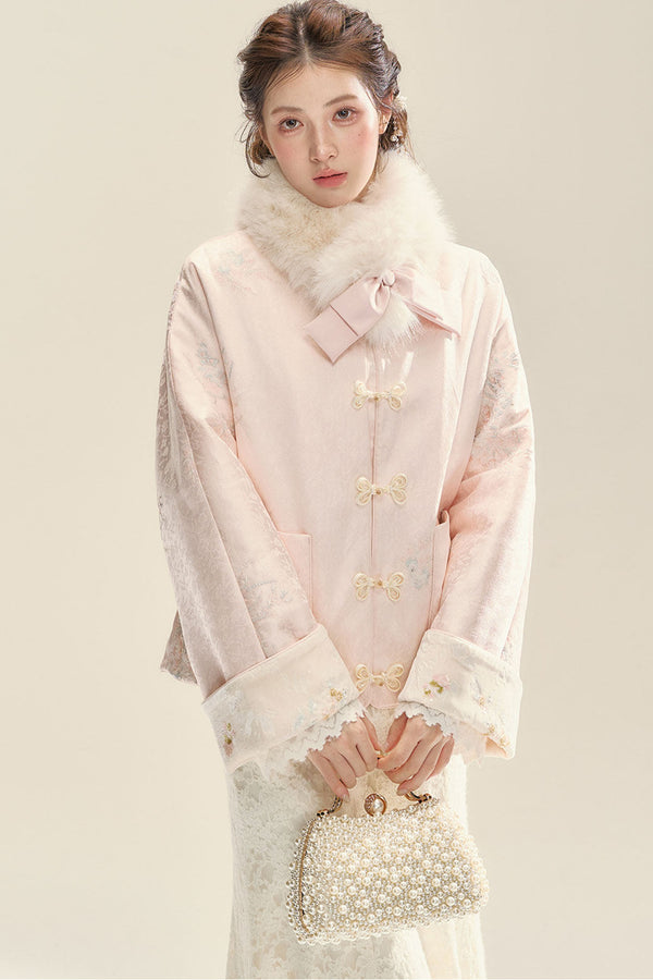 Pink Jacket and Long Dress Set-Up