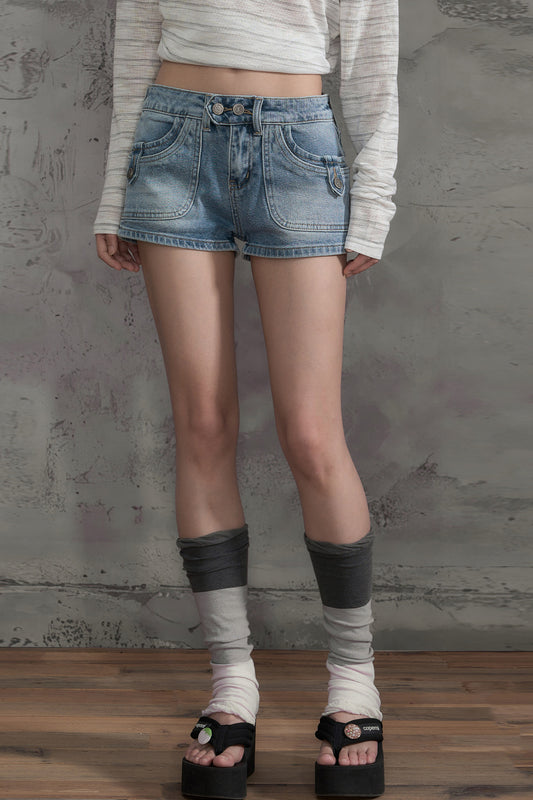 Retro Denim Hot Pants