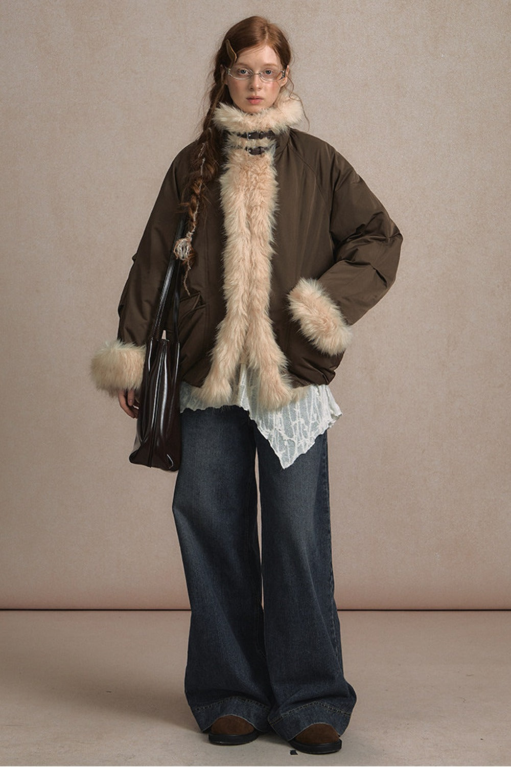 Short Fur Collar Down Jacket