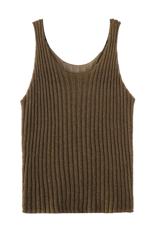 Hollow Ribbed Knit Camisole