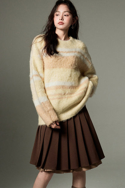 Color-Block Striped Sweater