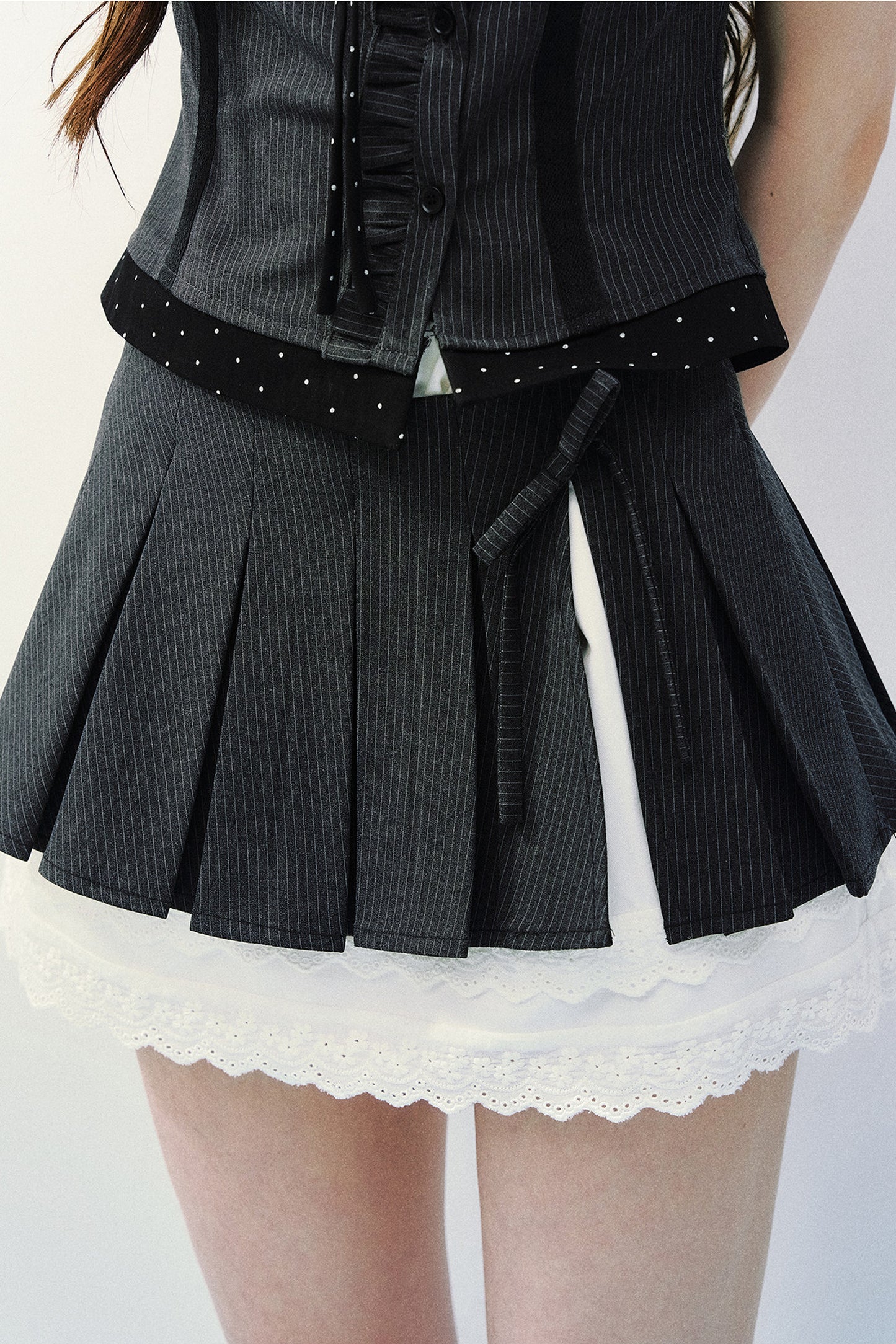 Striped Patchwork Blouse Set-Up