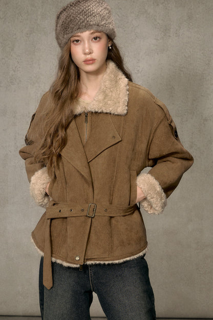Cloud Shearling Biker Jacket