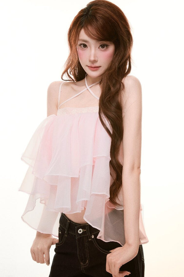 Irregular Ruffle Camisole Top