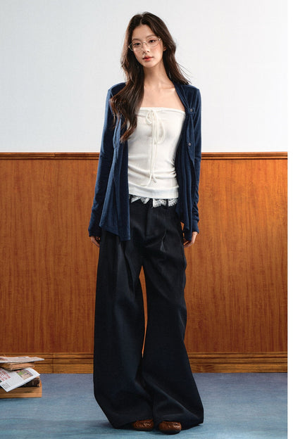 Completo cardigan a maglia e top a fascia