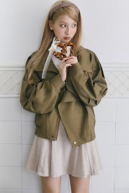 Distressed Loose Workwear Jacket