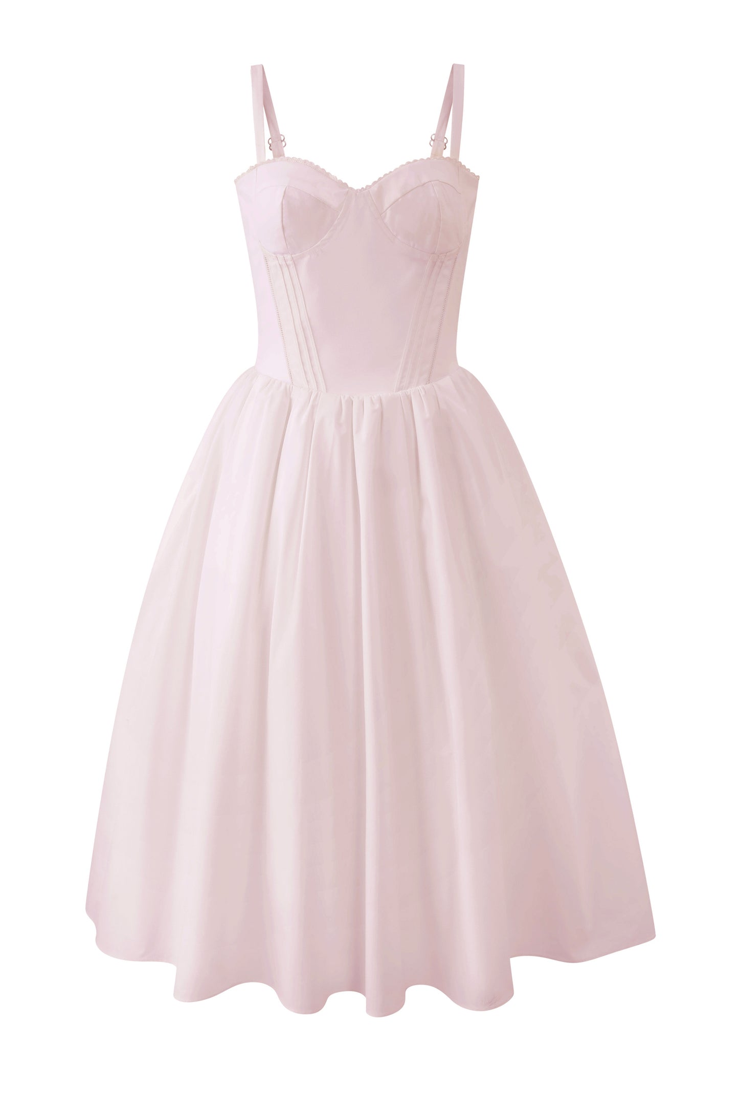 Vertical Cut Stand-Up Collar Slip Dress