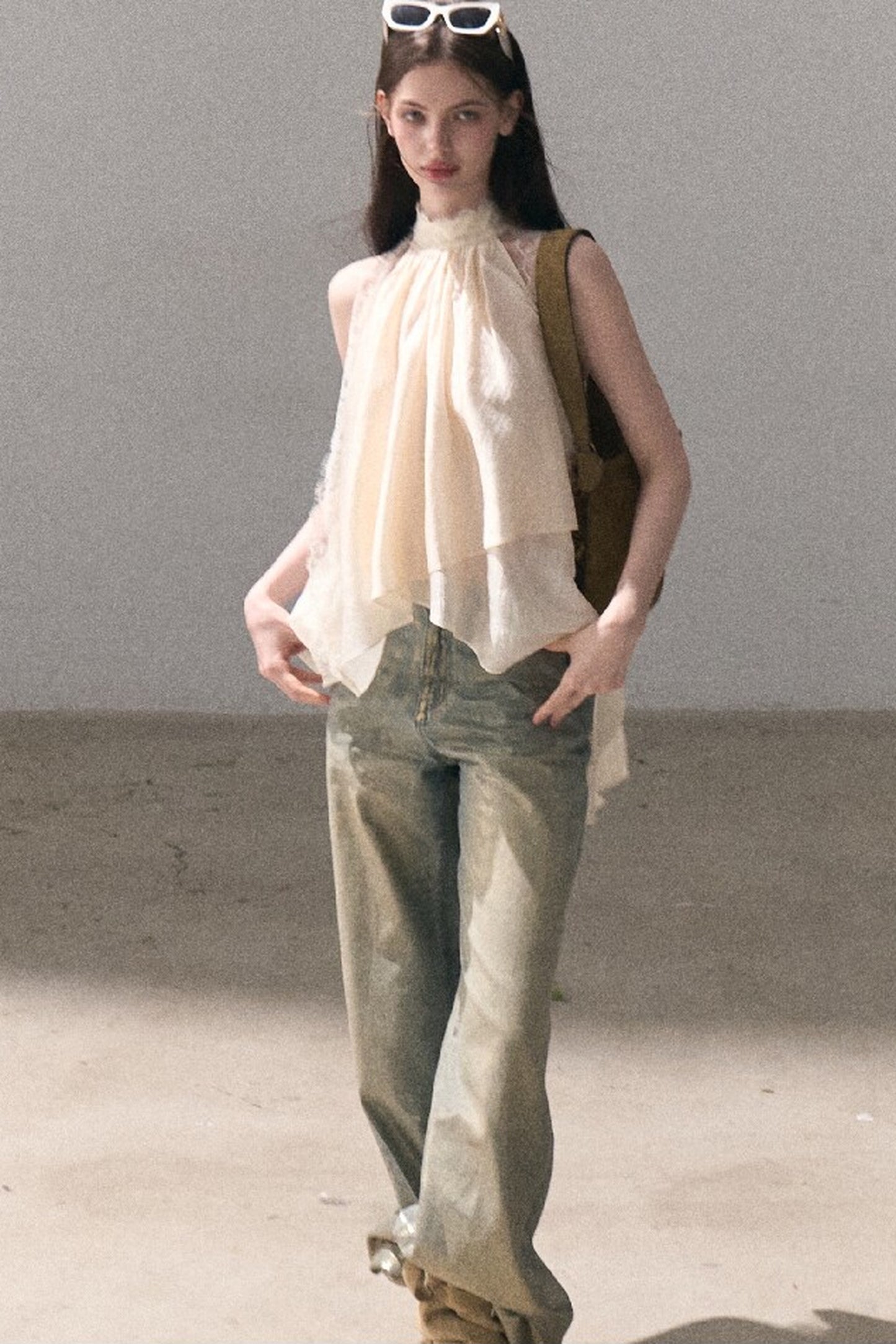 Retro Gradient Cotton Jeans