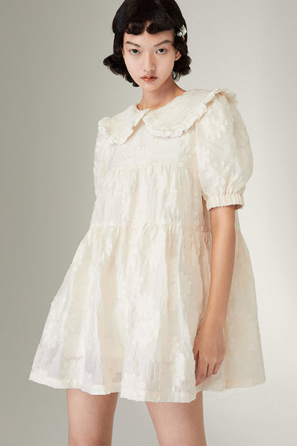 Ruffled Peter Pan Collar Dress
