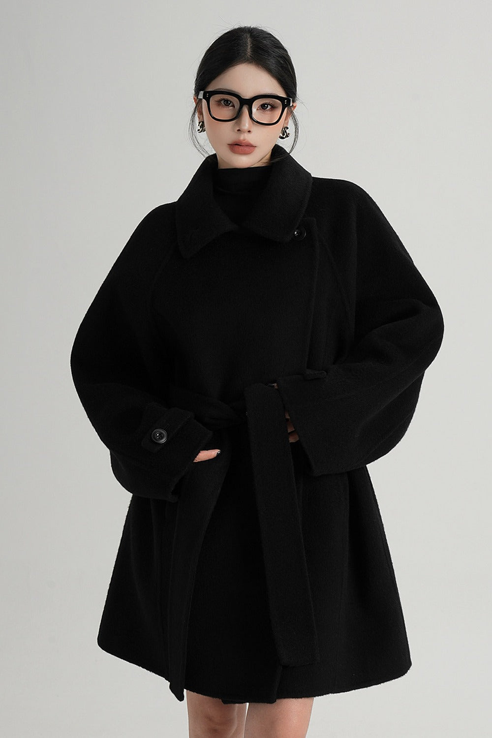 Mid-Length Double-Sided Wool Coat
