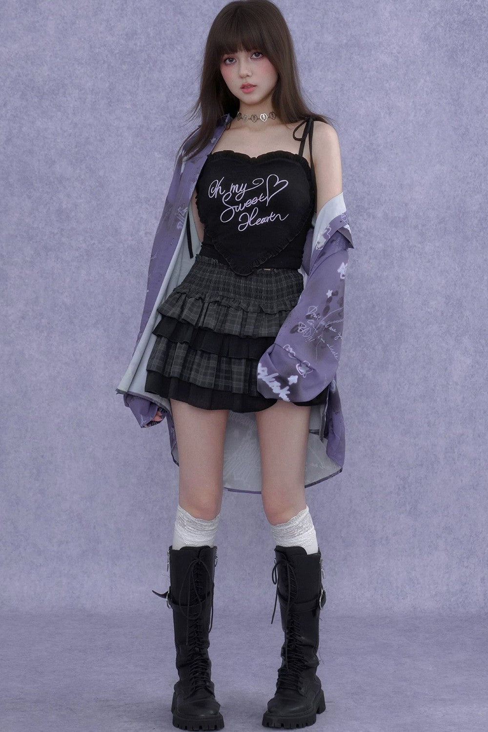 Sweet Cool 3D Heart Camisole Set-Up