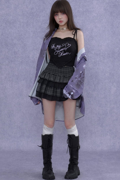 Sweet Cool 3D Heart Camisole Set-Up