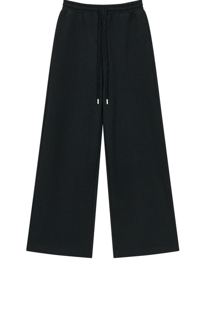 Fur Trim Hooded Sweatshirt and Sweatpants Set-Up