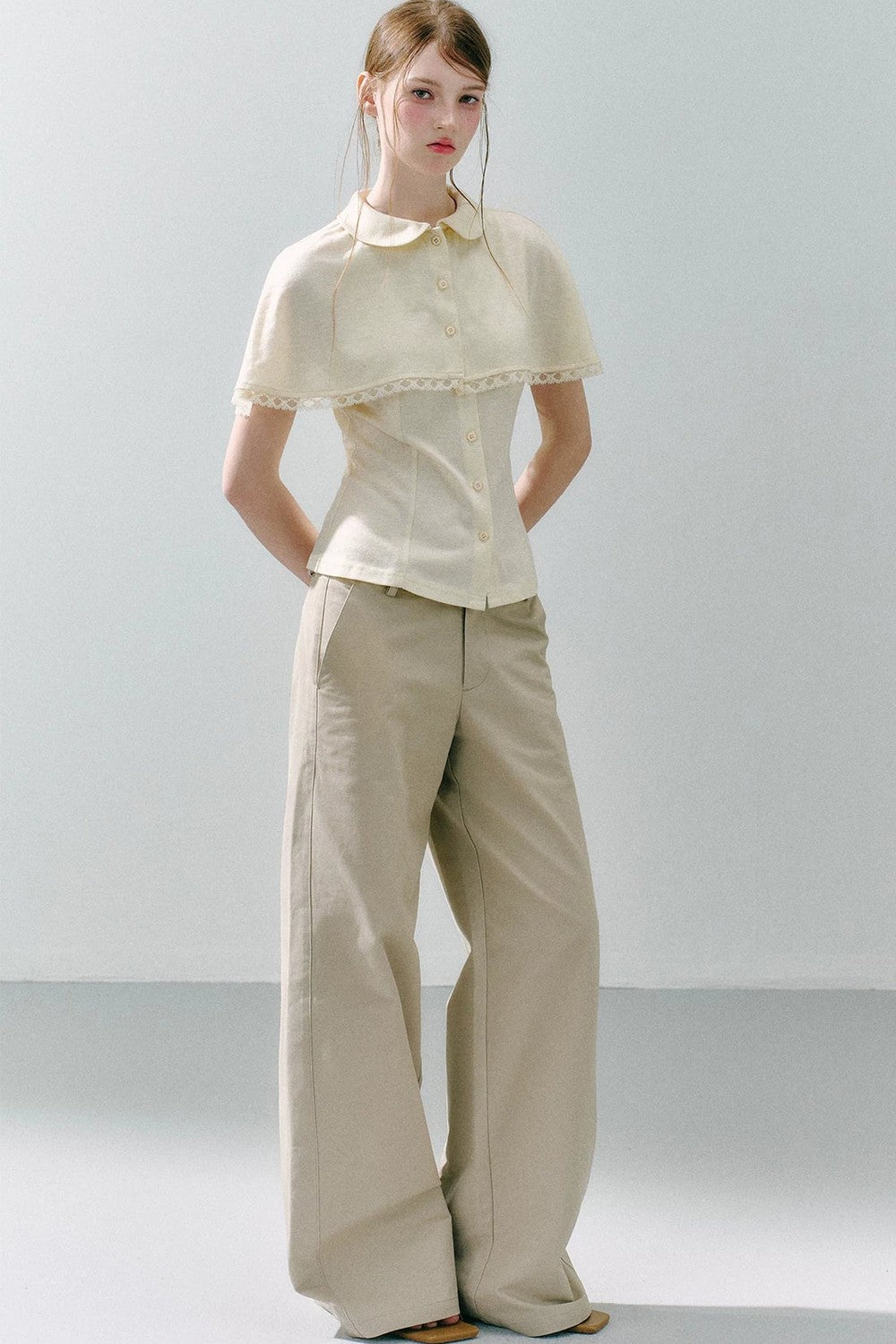 Cape Shirt and Skirt Set