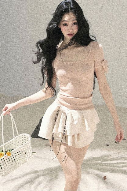 크롭 컷아웃 탑
